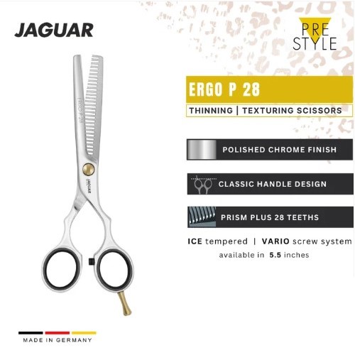 قیچی پیتاژ حرفهای جگوار زولینگن آلمان مدل PRE STYLE ERGO P 28 – 5.5" (کد 83355) - Image 3