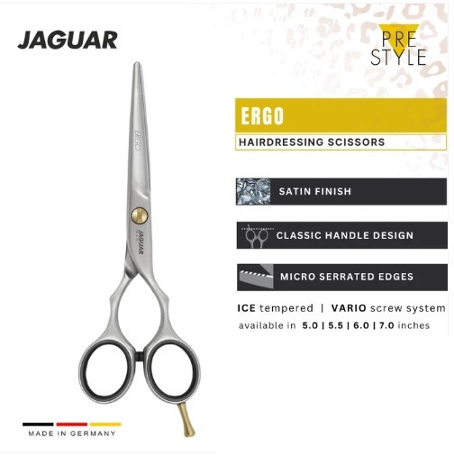 قیچی کوتاهی موی حرفهای جگوار زولینگن آلمان مدل PRE STYLE -ERGO 4.5" (کد 82245) - Image 2