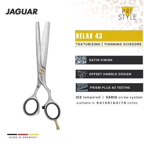 قیچی پیتاژ حرفهای جگوار زولینگن آلمان مدل PRE STYLE -RELAX 43 – 6.0" (کد 83960) - Image 3